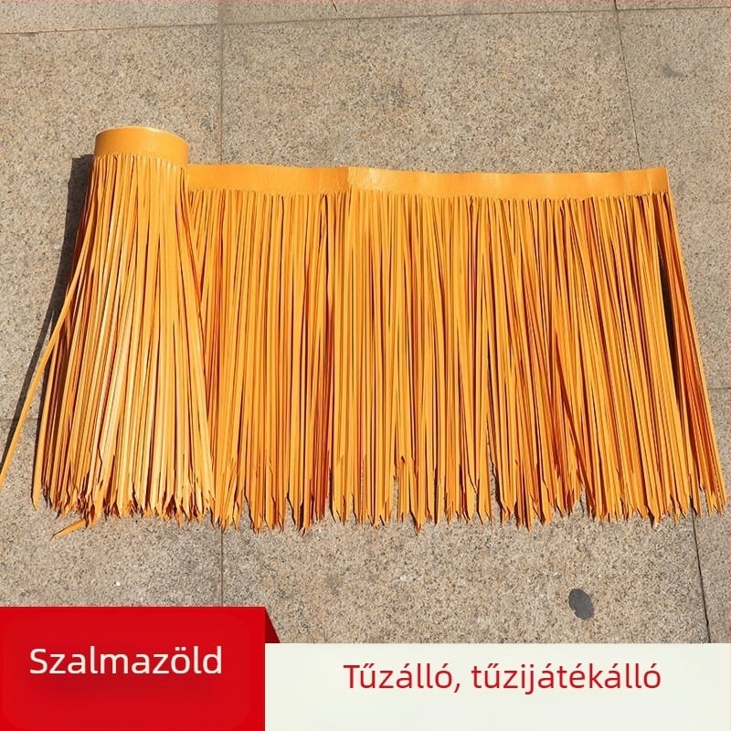 Puha PVC-ből készült nádtető kültéri hawaii buli dekorációhoz, testreszabható, forró olvasztással egy darabból álló formázás, átlátszó PP zacskóban csomagolva