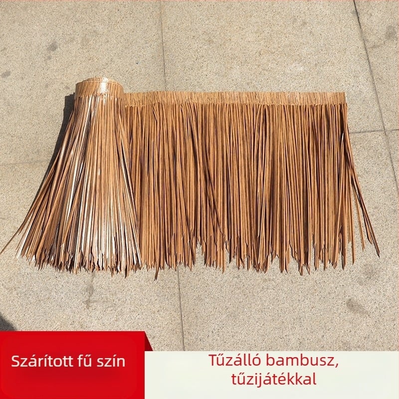 Puha PVC-ből készült nádtető kültéri hawaii buli dekorációhoz, testreszabható, forró olvasztással egy darabból álló formázás, átlátszó PP zacskóban csomagolva