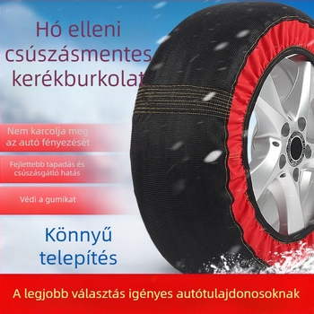 Peace and Peace téli gumi zoknik — csúszásmentes textil, testreszabható speciális autókhoz, súly 1–1,5 kg