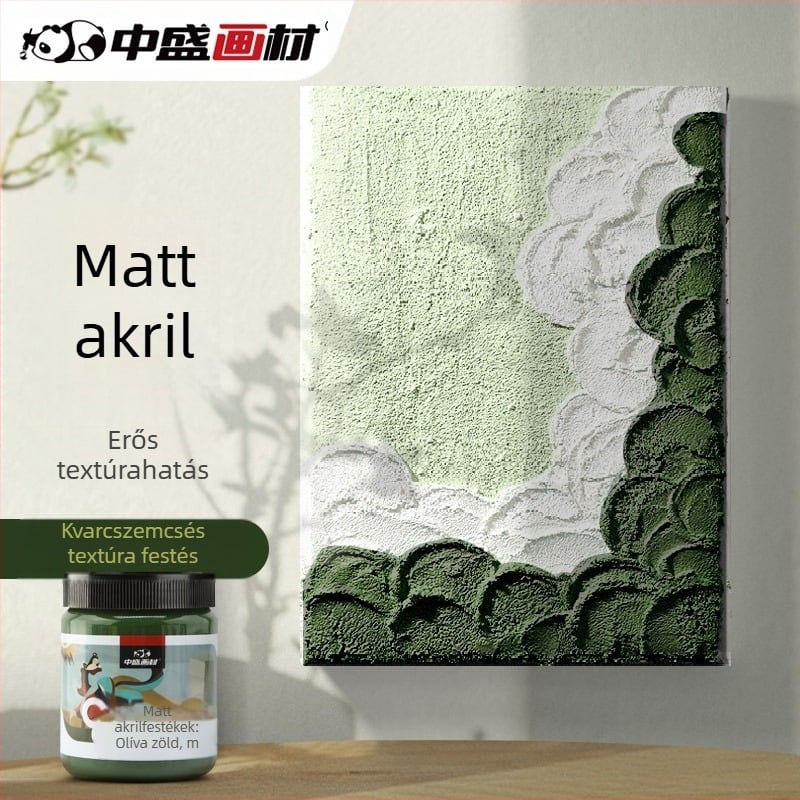 Zhongsheng Painting Material textúrés festék pigment készlet, propilén alapú, 300 ml kapacitás, 36 üveg dobozban, IP-engedély művészeti alkotáshoz