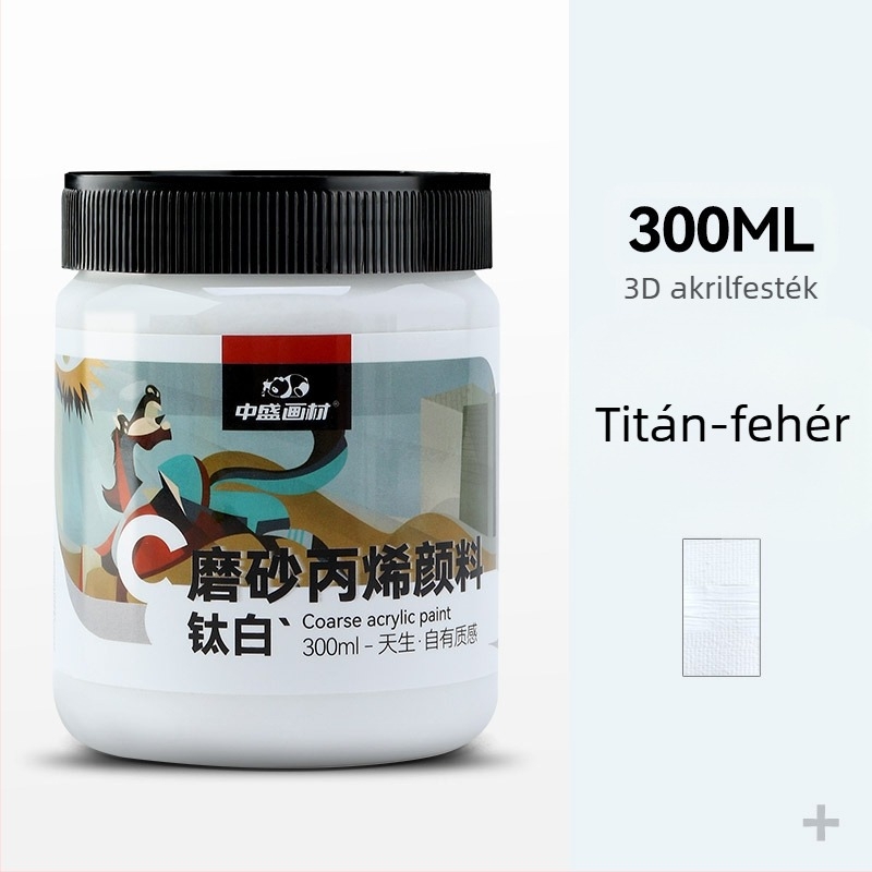 Zhongsheng Painting Material textúrés festék pigment készlet, propilén alapú, 300 ml kapacitás, 36 üveg dobozban, IP-engedély művészeti alkotáshoz