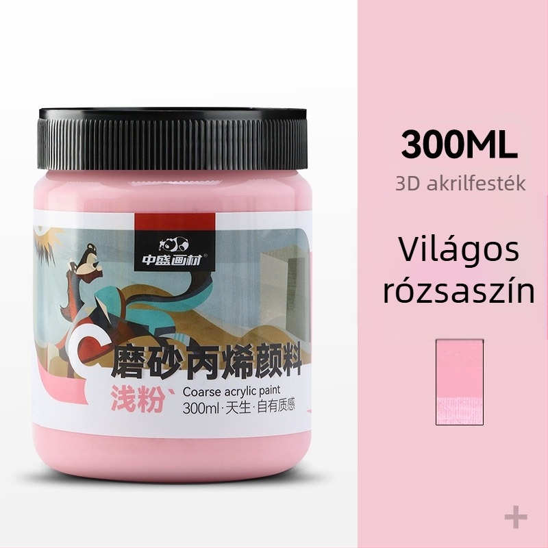 Zhongsheng Painting Material textúrés festék pigment készlet, propilén alapú, 300 ml kapacitás, 36 üveg dobozban, IP-engedély művészeti alkotáshoz