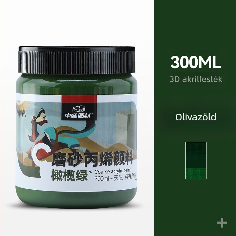 Zhongsheng Painting Material textúrés festék pigment készlet, propilén alapú, 300 ml kapacitás, 36 üveg dobozban, IP-engedély művészeti alkotáshoz