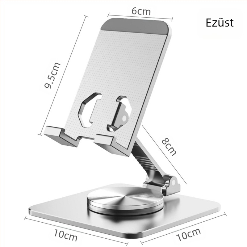 Asztali tartó telefonhoz és tabletához, 360°-os forgatás, alumíniumötvözetből, többfunkciós, rajzfilmszerű dizájn