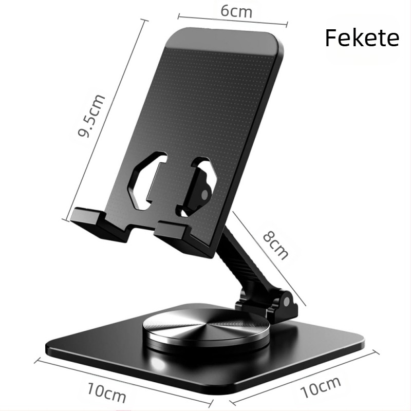 Asztali tartó telefonhoz és tabletához, 360°-os forgatás, alumíniumötvözetből, többfunkciós, rajzfilmszerű dizájn
