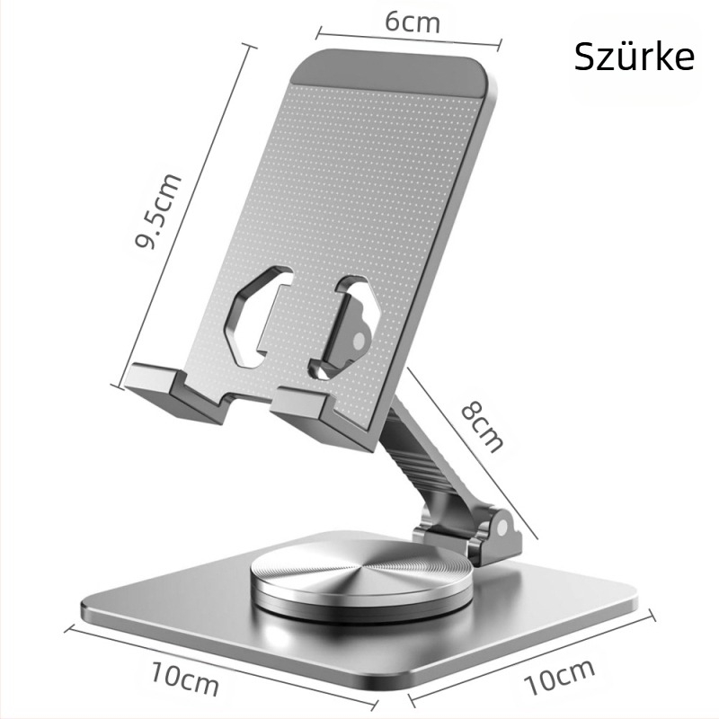 Asztali tartó telefonhoz és tabletához, 360°-os forgatás, alumíniumötvözetből, többfunkciós, rajzfilmszerű dizájn