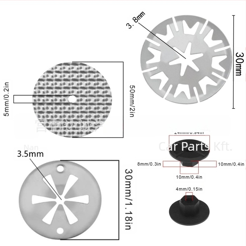 VW és Audi járművekhez tömítés és elülső panel hőszigetelő javító készlet — N90335004, N90796501; Meng acél