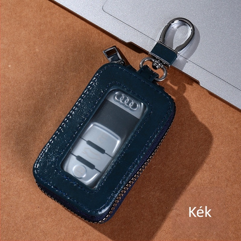 Uniszex PU kulcstartó táska dupla cipzárral, derékra akasztható, városi minimalist stílus, téli 2023