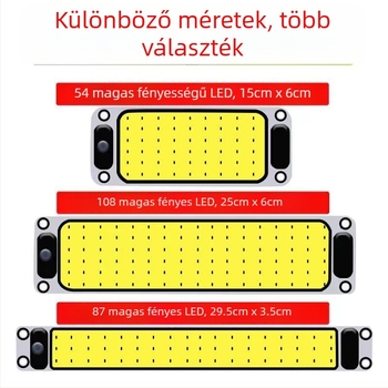 COB LED belső olvasófény a teherautó kabinjához — 12-85V, alumínium COB modul, 54/64/87/108 LED dióda, alkalmas teherautókra, autókra, félpótkocsikra, vanokra, buszokra