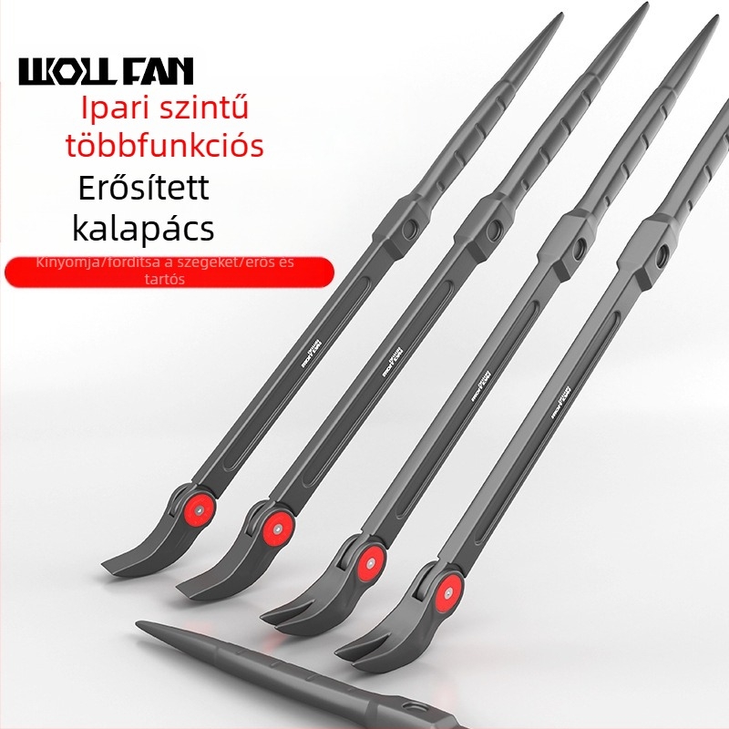 Kerek végű, kétoldalas crowbar – kör és sík vég, szénacélból készített autójavító eszköz