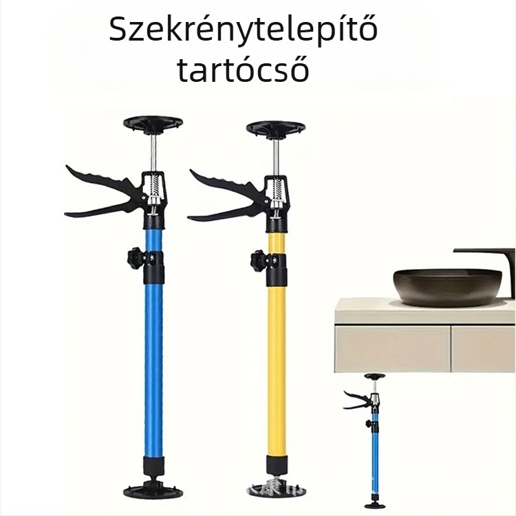 Függő szekrények teleemelő tartóval, teleszkópos rúddal, gipszkarton-támogatás és ácsoknak szánt mennyezeti eszköz