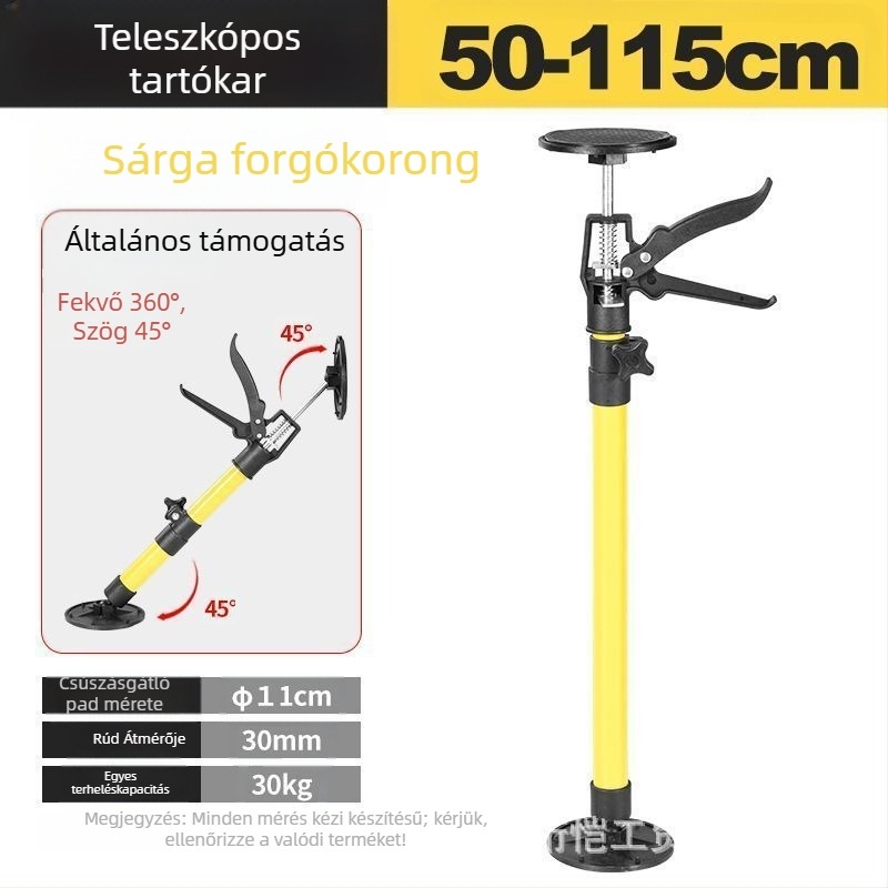 Függő szekrények teleemelő tartóval, teleszkópos rúddal, gipszkarton-támogatás és ácsoknak szánt mennyezeti eszköz