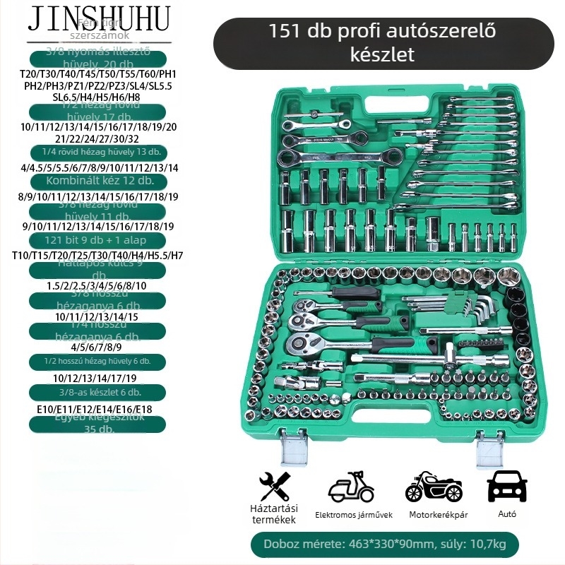 Metal tiger Autójavítási szerszámkészlet króm-vanádium acélból, rácsos fejű kulcs, autók és gépek javítására