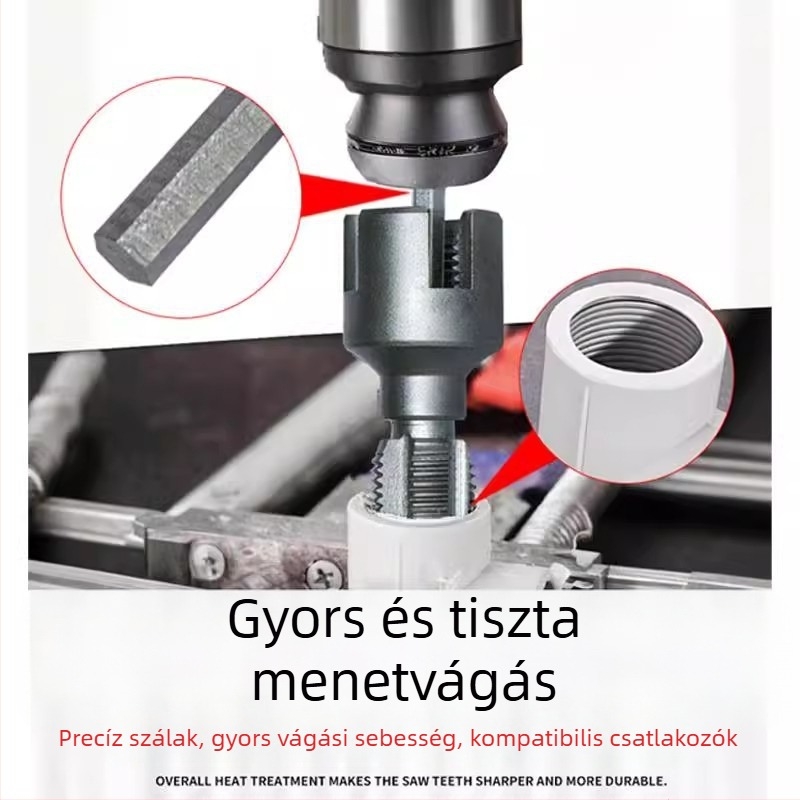 PPR csőmenet készítő eszköz integrált belső és külső meneteléssel — 1/2\" és 3/4\" csövekre, otthoni javítás és DIY