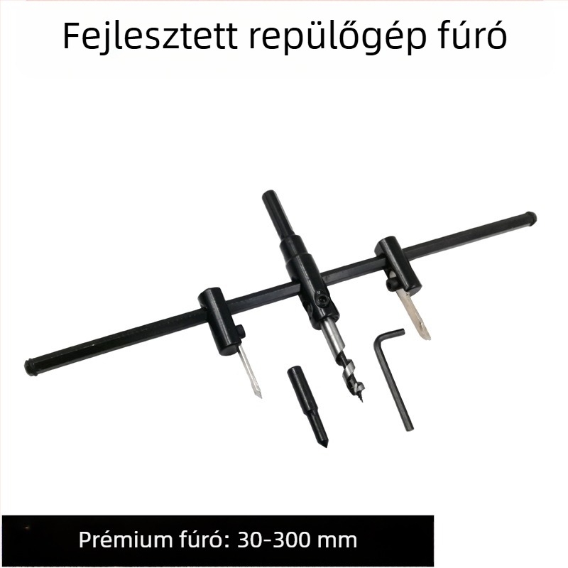 DIY állítható repülőgép-típusú ötvözet lyukfúró – fához, gipszkartonhoz, downlight-hoz és műanyaghoz