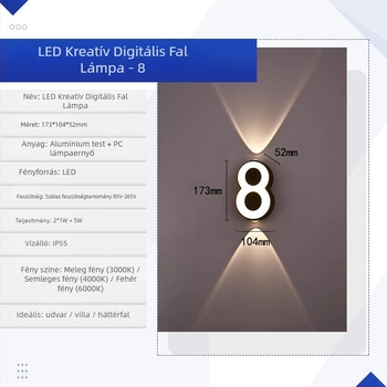 KAKAXI LED fali lámpa — alumínium test, PC árnyékoló, 220V, CE tanúsítvány