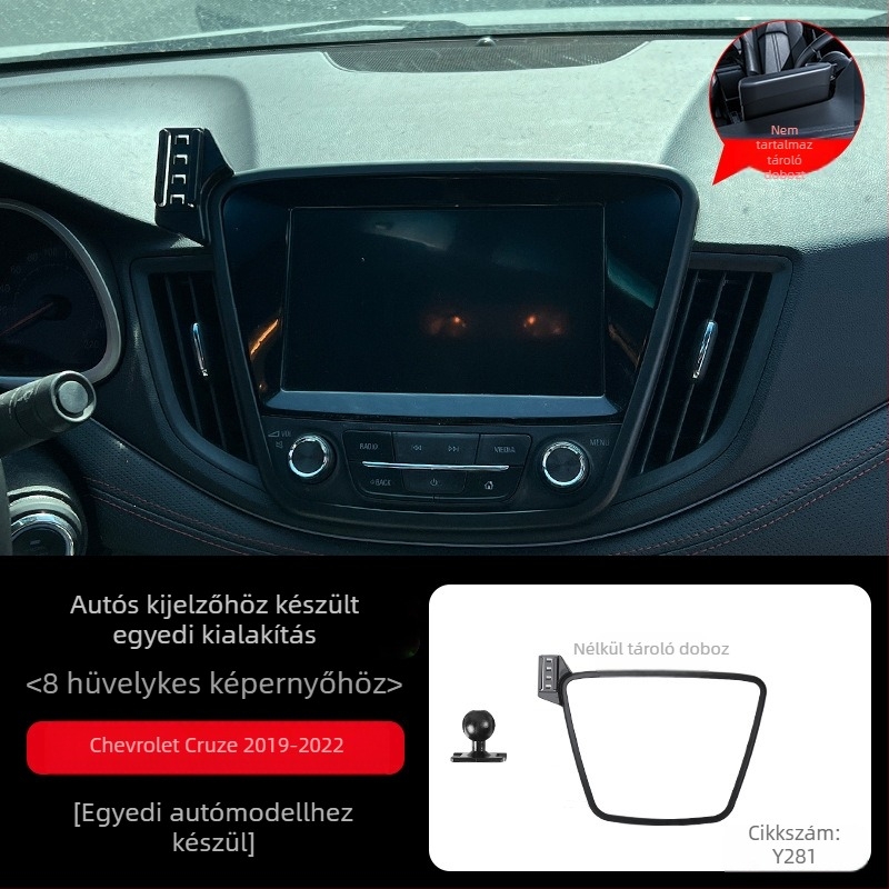 Tracy autós telefontartó Chevrolet műszerfalhoz — snap-on rögzítés, rögzítő alap, nincs töltés