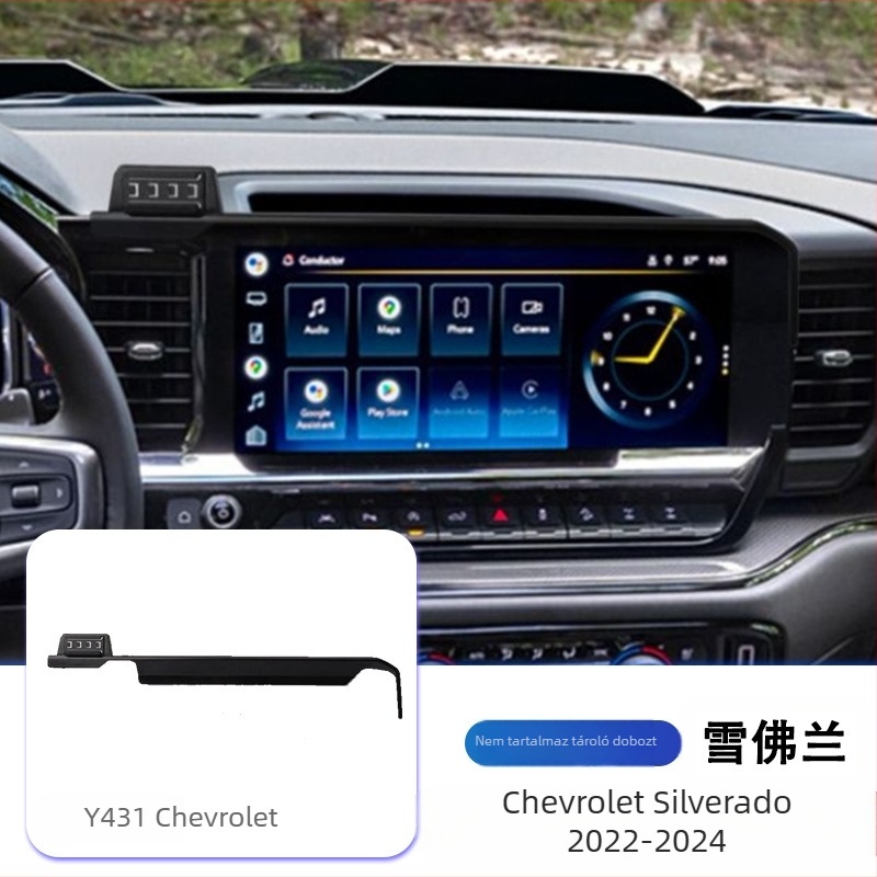 Tracy autós telefontartó Chevrolet műszerfalhoz — snap-on rögzítés, rögzítő alap, nincs töltés