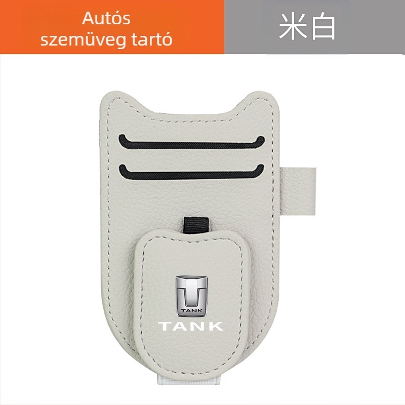 PU bőr autó napellenző klipsz – szemüveg, jegy és személyi igazolvány tartó, testreszabható