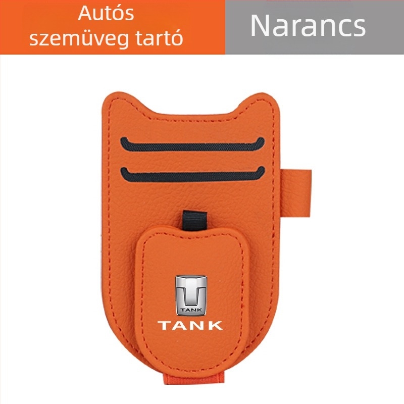 PU bőr autó napellenző klipsz – szemüveg, jegy és személyi igazolvány tartó, testreszabható