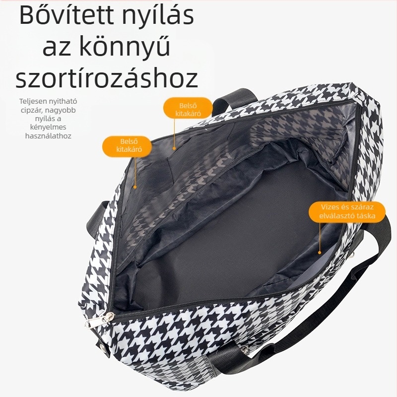 Utazótáska, összecsukható tároláshoz, Oxford anyag, poliészter bélés, uniszex, 2025 tavaszi kiadás