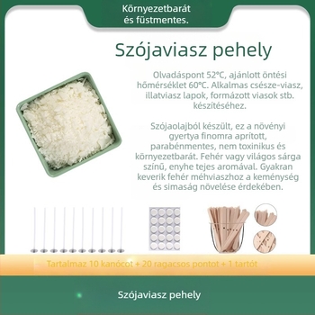 Szójaviasz DIY gyertyaanyag – Kézzel készített illatos gyertya viaszkpehely formában; Márka: Flower with me; Anyag: Szójaviasz; Készítés: Kézzel készített; Gyertya típusa: Illatos; Forma: Viaszpehely