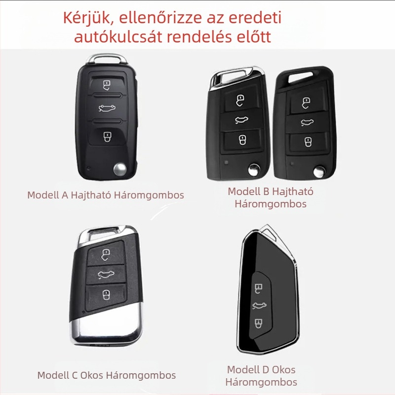VW modelljeihez készült kulcstartó tok – Bai xi, PVC, üzleti stílus, testreszabás nélkül