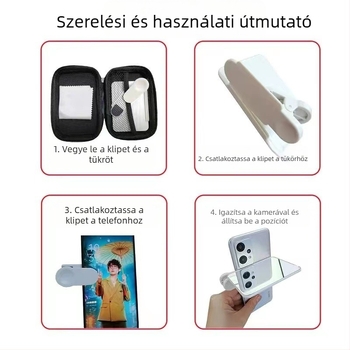 TH-217 Univerzális clip-on telefonlencse – Selfie reflexiós lencse Sky Mirror effektussal – Shenzhen