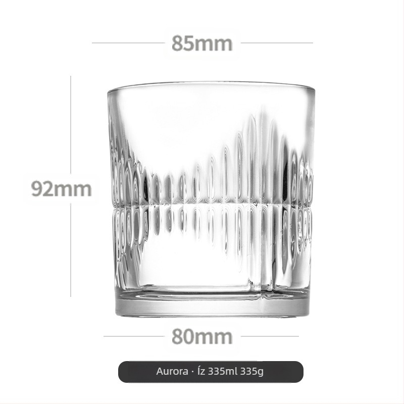 Kristály whisky pohár készlet (4 db, 301–400 ml, ajándékdoboz, logó nyomtatás)