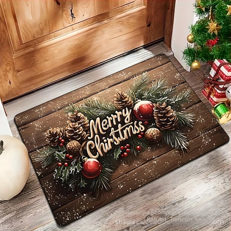 Ajtó szőnyeg — poliészter rost, nyomtatás, négyzet alakú, szivárvány minta, gépi mosás