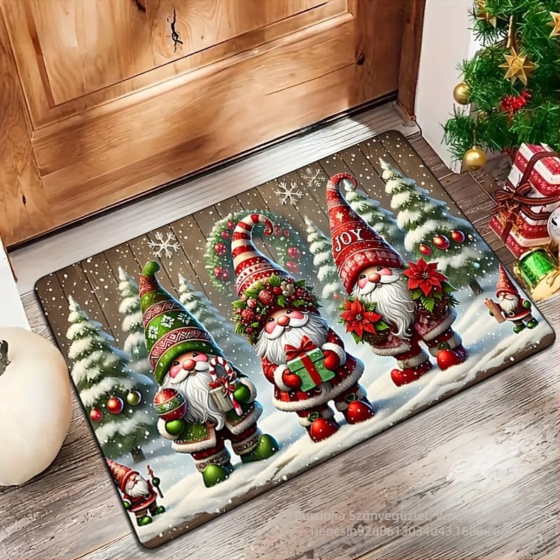 Ajtó szőnyeg — poliészter rost, nyomtatás, négyzet alakú, szivárvány minta, gépi mosás