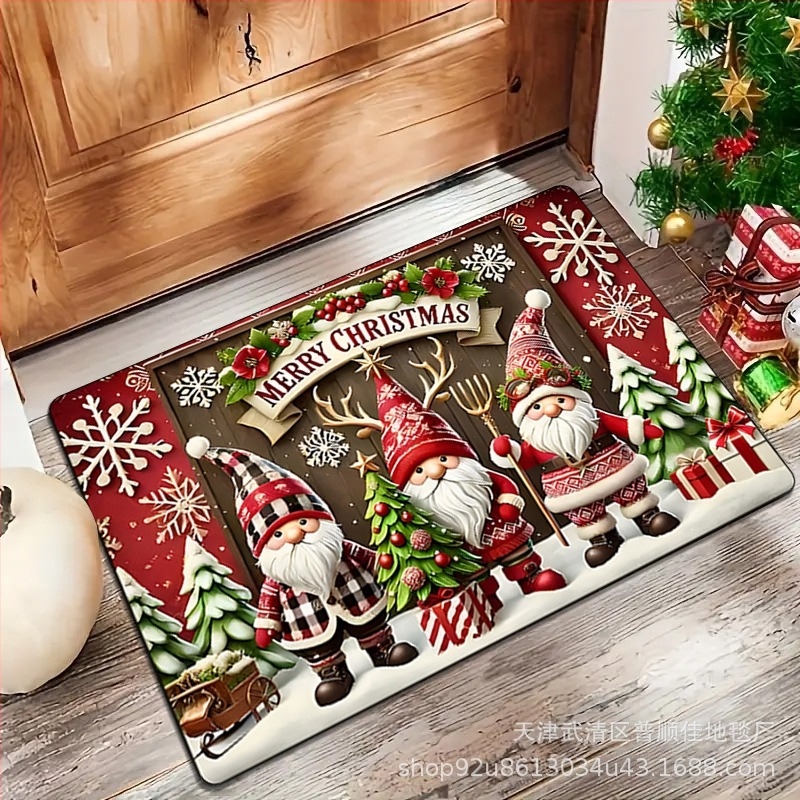 Ajtó szőnyeg — poliészter rost, nyomtatás, négyzet alakú, szivárvány minta, gépi mosás