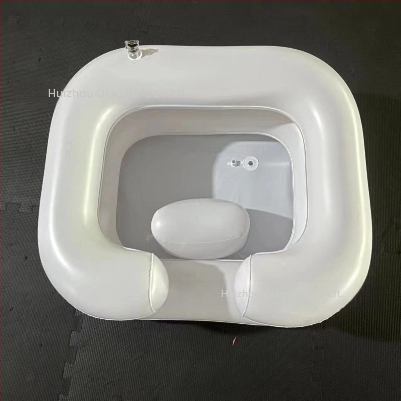 Qiao Ba PVC felfújható hajmosó mosdó ágy melletti hajmosáshoz – hordozható terhes nőknek