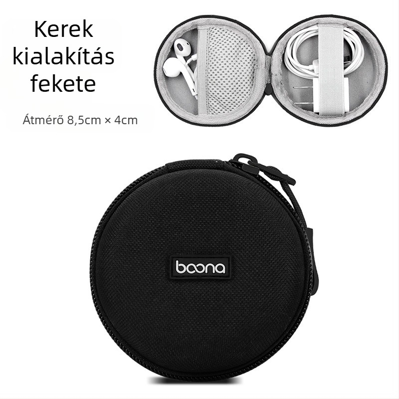 BN-F003 Digitális kiegészítők tároló tok | Oxford anyag, 1 kg teherbírás | Bluetooth fülhallgatók, kábelek, töltők és USB meghajtók számára