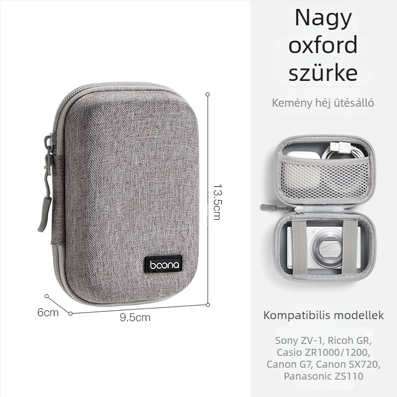 BN-F003 Digitális kiegészítők tároló tok | Oxford anyag, 1 kg teherbírás | Bluetooth fülhallgatók, kábelek, töltők és USB meghajtók számára
