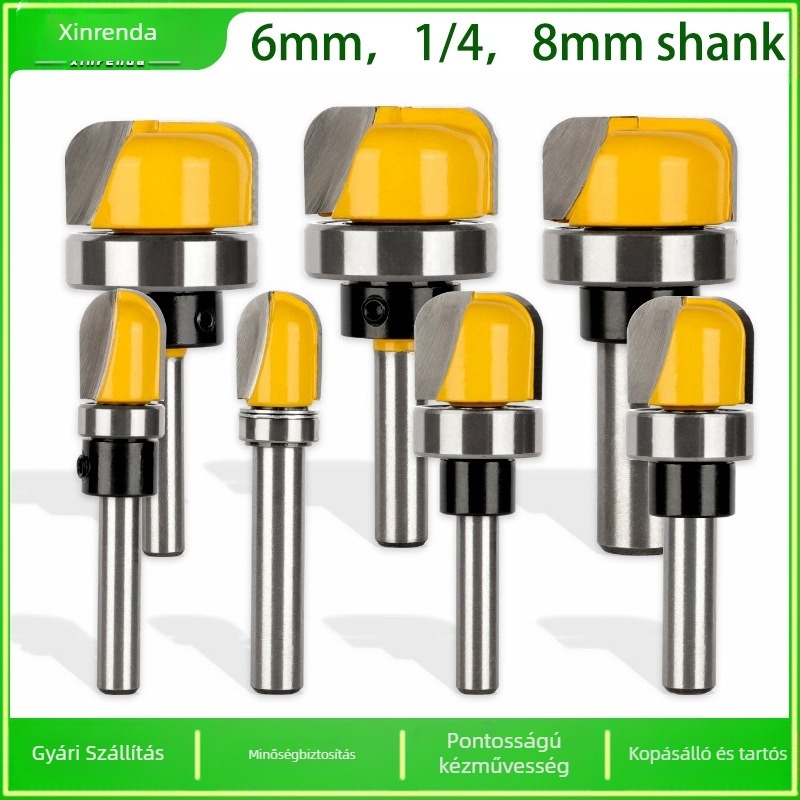 Faipari felületmaró fúró faipari felhasználásra, mély kör alakú alappal, kettős ívű alappal, sablonmásolás, csatornázás és kulcslyukfúrás