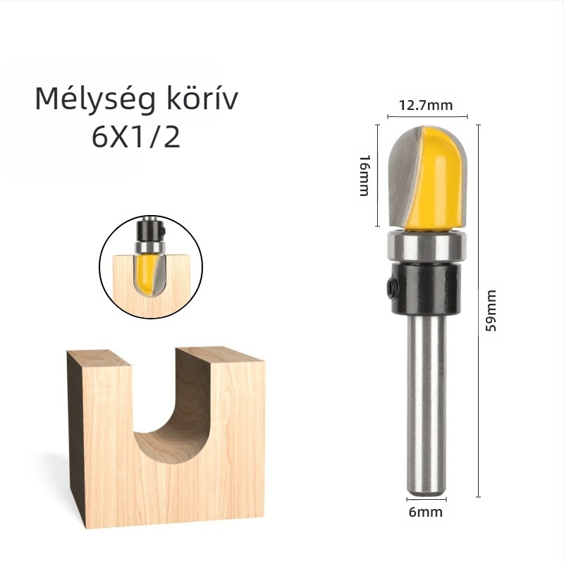 Faipari felületmaró fúró faipari felhasználásra, mély kör alakú alappal, kettős ívű alappal, sablonmásolás, csatornázás és kulcslyukfúrás