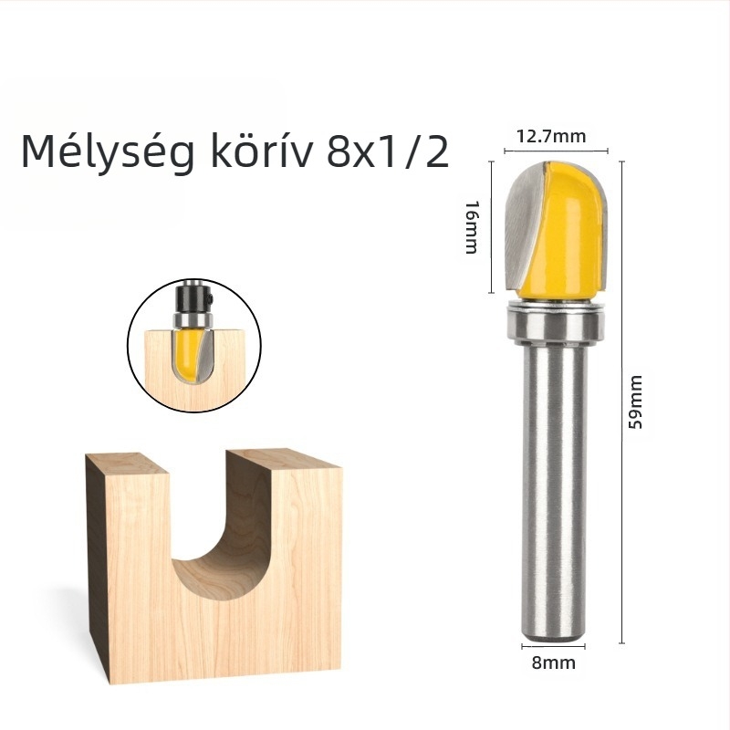 Faipari felületmaró fúró faipari felhasználásra, mély kör alakú alappal, kettős ívű alappal, sablonmásolás, csatornázás és kulcslyukfúrás