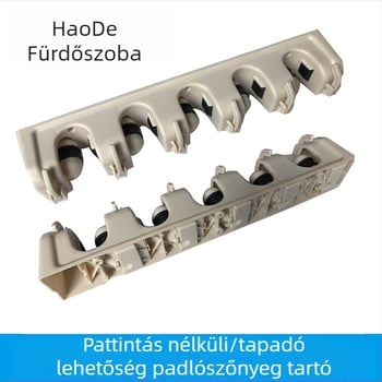 Mop tartó klipekkel fürdőszobába – modern minimalista stílus, PP/ABS műanyag injekciós formázás, testreszabható