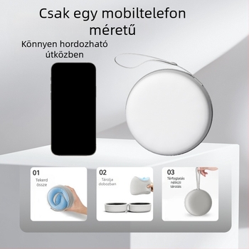 Memóriahabos U-alakú utazó nyakpárna, poliészter anyag, könnyű, legfeljebb 0,5 kg