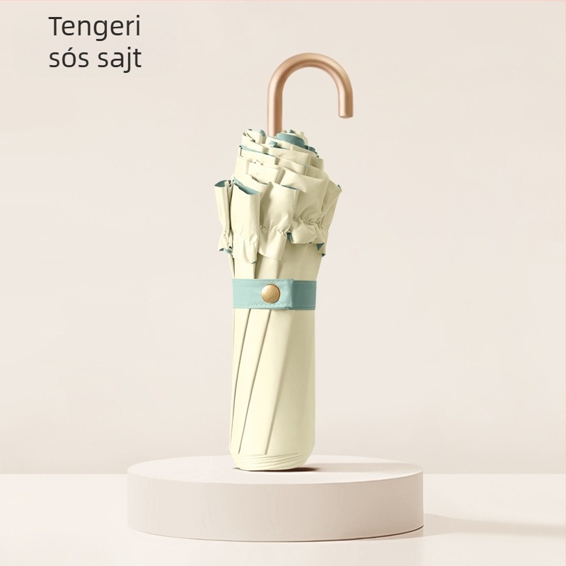 Háromrészes összecsukható esernyő 8 bordával, UPF >50, 190T ütésálló anyag, szár: ötvözet, bordák: rostos