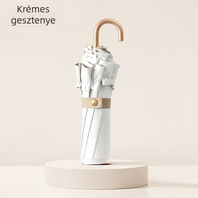 Háromrészes összecsukható esernyő 8 bordával, UPF >50, 190T ütésálló anyag, szár: ötvözet, bordák: rostos