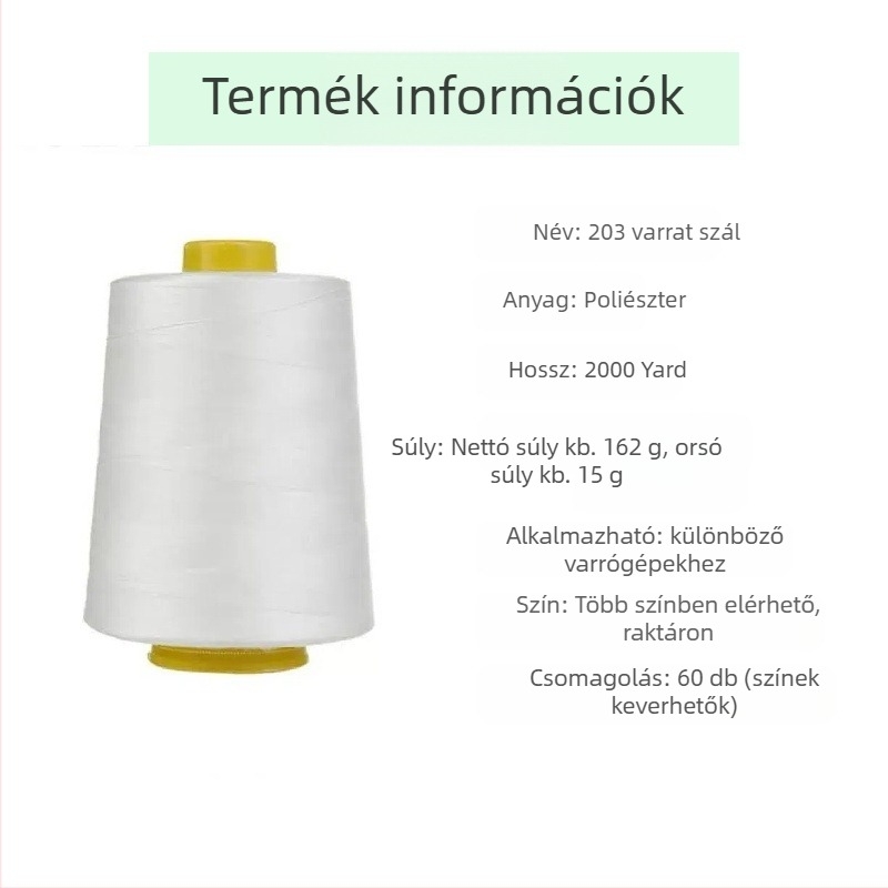 Varrószál, nagy sebességű, poliészter-spandex, South Village márka, ruházathoz és háztartási textilekhez