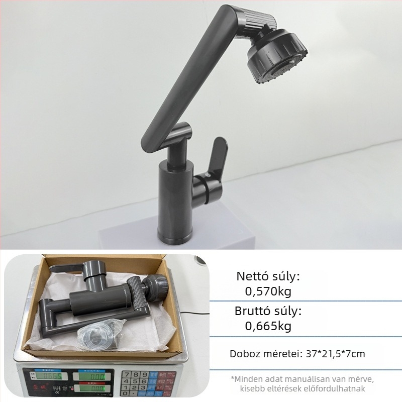 Mosdócsap - rozsdamentes acél, meleg/hideg keverés, egykaros kivitel, kerámiabetétű szelep, beépítés alapra, 0–70°C