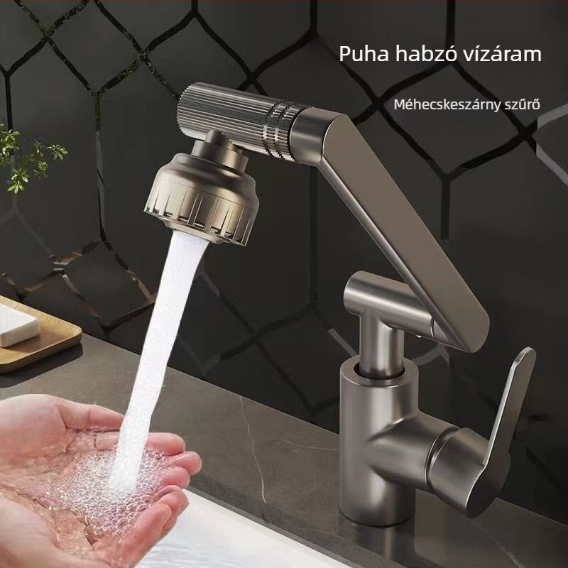 Lucky Cat univerzális mosdócsap – kerámiadiszka szeleppel, műanyag test, meleg/ hideg, 360° forgás