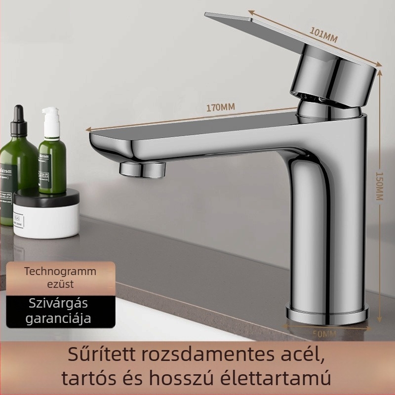 Lucky Cat univerzális mosdócsap – kerámiadiszka szeleppel, műanyag test, meleg/ hideg, 360° forgás