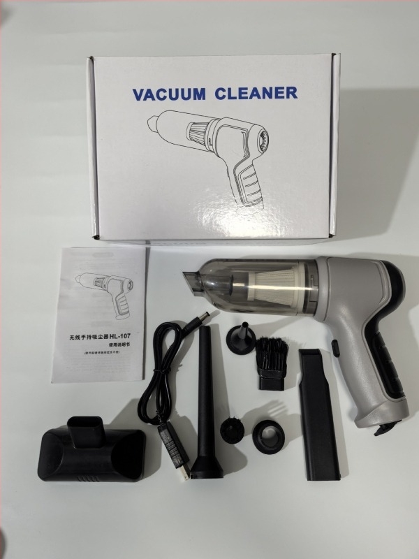 Vezeték nélküli autó- és otthoni porszívó, brushless motor, 5000 Pa szívóerő, beépített 1600-2000 mAh akkumulátor, USB-tápellátás