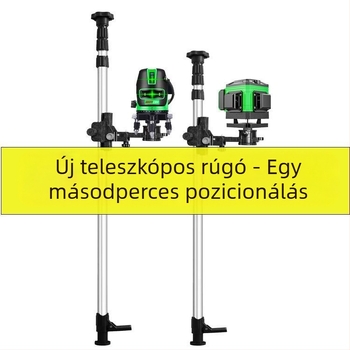 Lézeres szintező háromlábú állvány, állítható magasságú, infravörös tartó, megerősített teleszkópos rúd, univerzális mennyezetre szerelhető