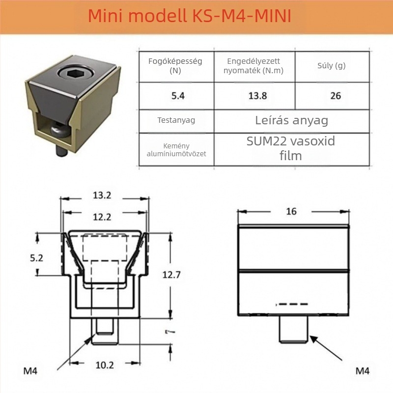 Hegesztőállomás fixáló – többfunkciós élfogó, mágnesmentes, egyoldalas kivitel