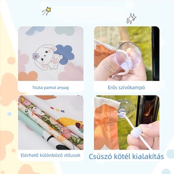 Autós napvédő függöny, áttetsző anyag, függő kivitel, univerzális kompatibilitás, Blue Rain